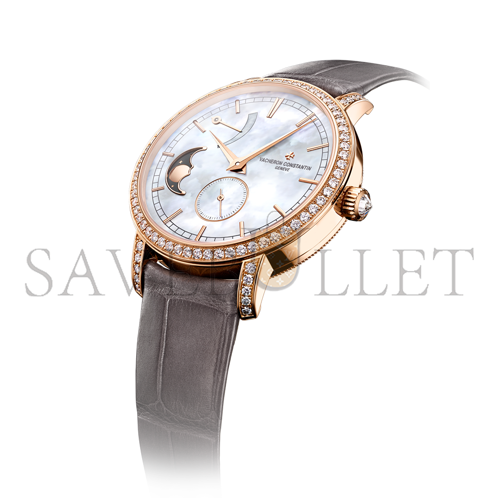 vacheron Co*sta*t*n traditionnelle series moon phases 36mm pink gold watch 83570/000r-9915